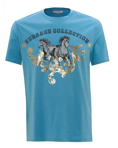 versace men baroque t-shirt|versace blue t shirt.